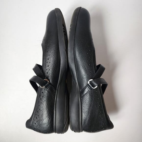 Aravon Mary Jane Shoes Womens Size 8.5 AA Black Leather Vibram Soles New Balance - Picture 6 of 11